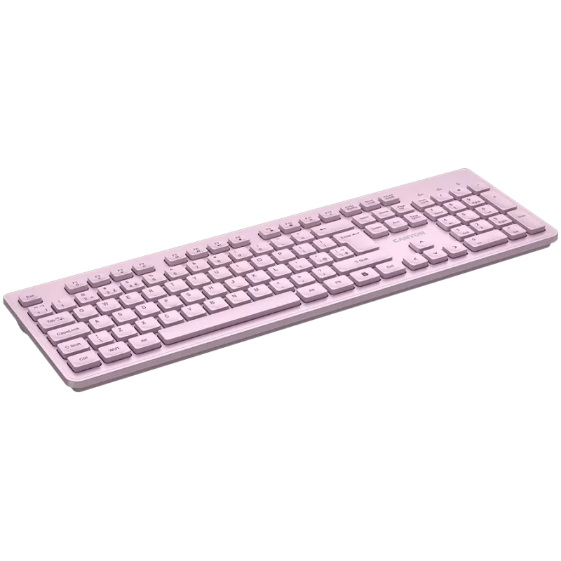 Draadloos toetsenbord CANYON HKB-W01 — compact roze ontwerp, UK/US-toetsen