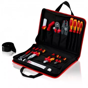 Knipex gereedschapstas compact Electric - zwart - rood - polyester - 8 vakken - 410 mm - 290 mm - 60 mm (00 21 11)