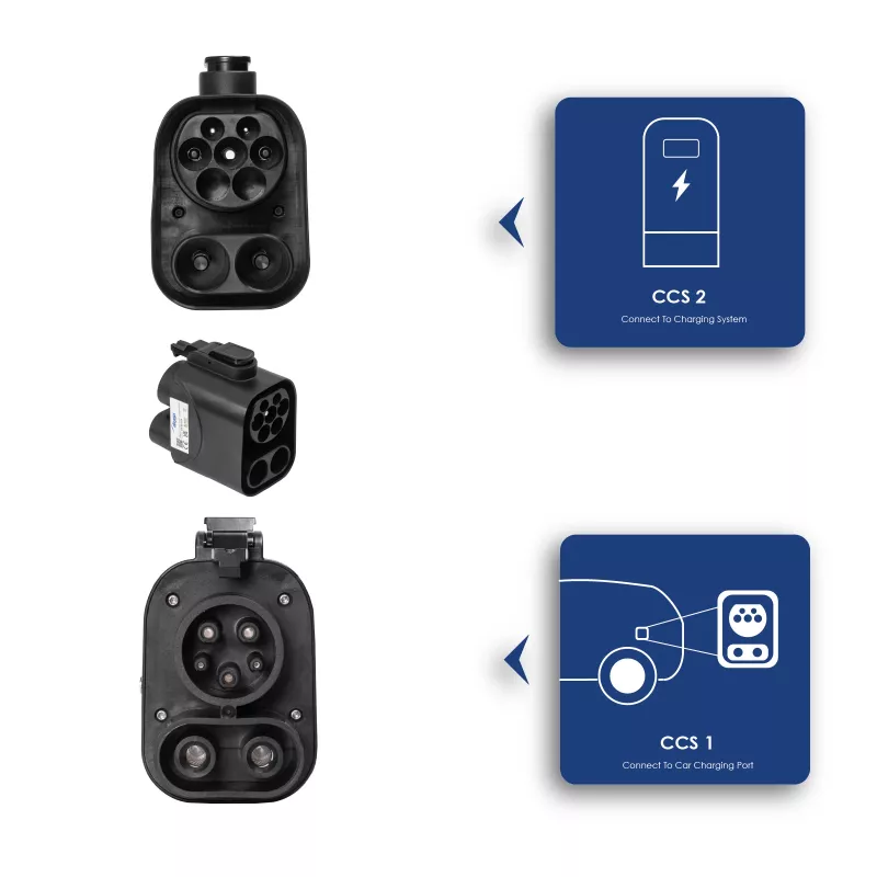 Akyga AK-SC-E19 EV-laadadapter CCS2 / CCS1 Compact EU 250A