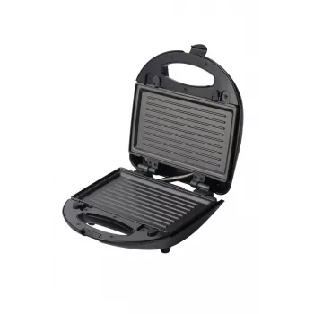 Blaupunkt SMS611 sandwichmaker met antiaanbaklaag, grillfunctie, toastfunctie, koelgreep-behuizing zwart, zilver (SMS611)