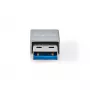 Nedis USB-A-adapter USB 3.2 Gen 1 | USB-A-stekker | USB-C™-bus | 5 Gbps | vernikkeld | zwart | doos (CCGB60925GY)