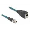 DeLOCK M12-adapterkabel X-gecodeerd 8 pin stekker naar RJ45 bus 50 cm