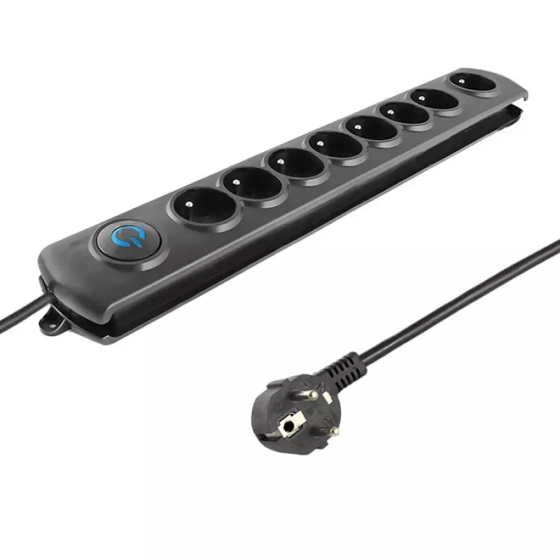 Overspanningsbeveiliging Qoltec 8 stopcontacten 3,0 m 50114