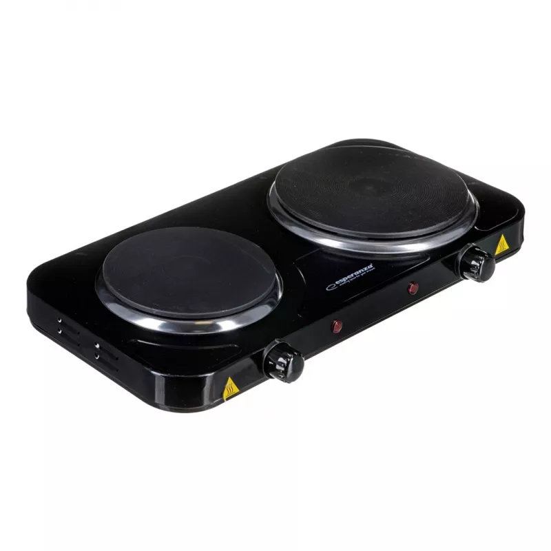 Esperanza EKH014K elektrische kookplaat 2 zones, zwart