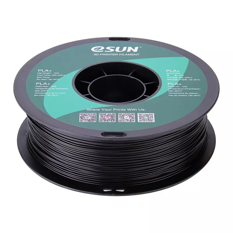 PLA+ 1,75 mm zwart 1 kg