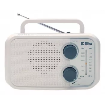 Radio Eltra DANA wit – draagbare analoge radio, compact tafelmodel