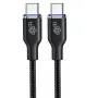 USB-C naar USB-C 60W Glamour-kabel 1,5m zwart