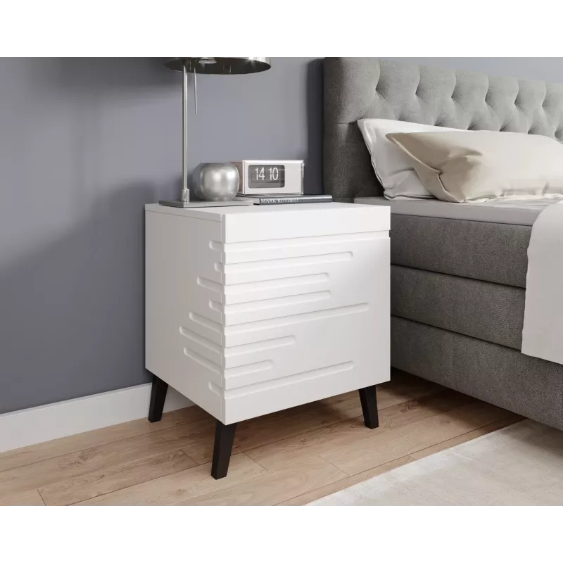 Nachtkastje cama meble NOVA met 1 lade 44×40×52 cm, wit mat