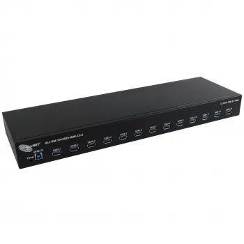 USB-hub ALLNET ALL-RM-19-USB3-HUB-13-A – 13-poorts USB 3.0 rackmount-hub, 48,30 cm