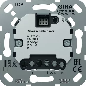Relais schakelmodule Gira System 3000 540300 — schakelmodule voor verlichting en lasten