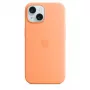 Apple iPhone 15 silicone case met MagSafe – Orange Sorbet
