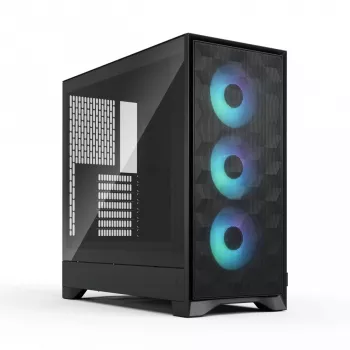 Fractal Design Pop 2 Air zwart Solid midi-tower pc-behuizing — ATX-ondersteuning, 3x 120 mm frontventilatoren, 2,5/3,5-inch drive bays, 215×481×462 mm