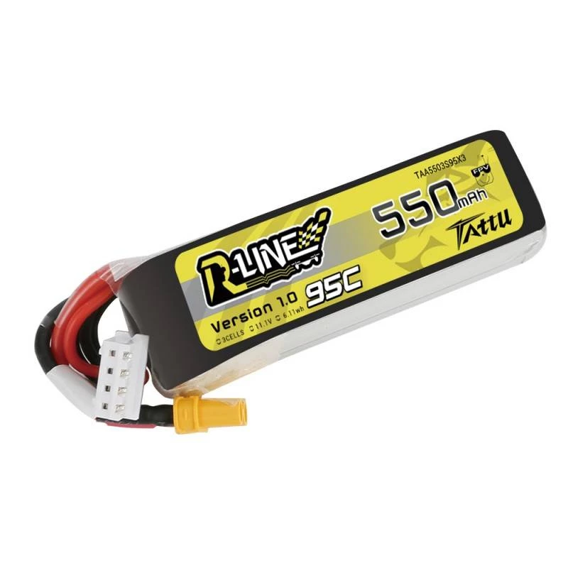 Accu Tattu R-Line 550mAh 11.1V 95C 3S1P XT30