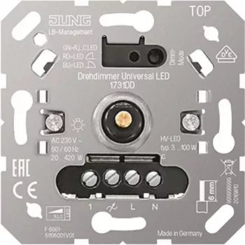 Draaidimmer Jung 1731DD universele LED-draaidimmer voor LED- en gloeilampen