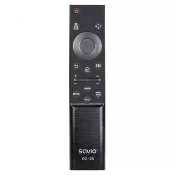 SAVIO RC-25 infrarood tv-afstandsbediening, drukknopbediening, zwart, bereik tot 10 m, voor 1 apparaat, gebruikt 2x AAA