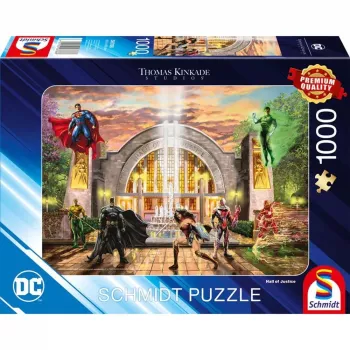 Thomas Kinkade Studios: DC Justice League - Hall Of Justice, puzzel 1000 stukjes
