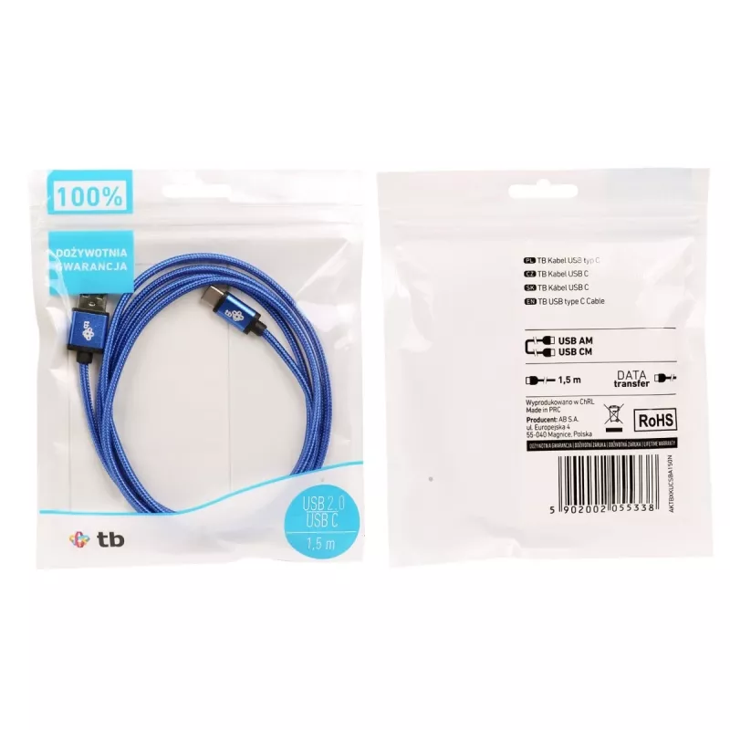 TB USB - USB-C-kabel 1,5 m marineblauw (AKTBXKUCSBA150N)