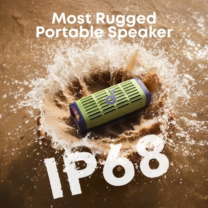 Draagbare luidspreker Anker Soundcore Boom 3i — 50 W, Bluetooth, waterdicht, groen