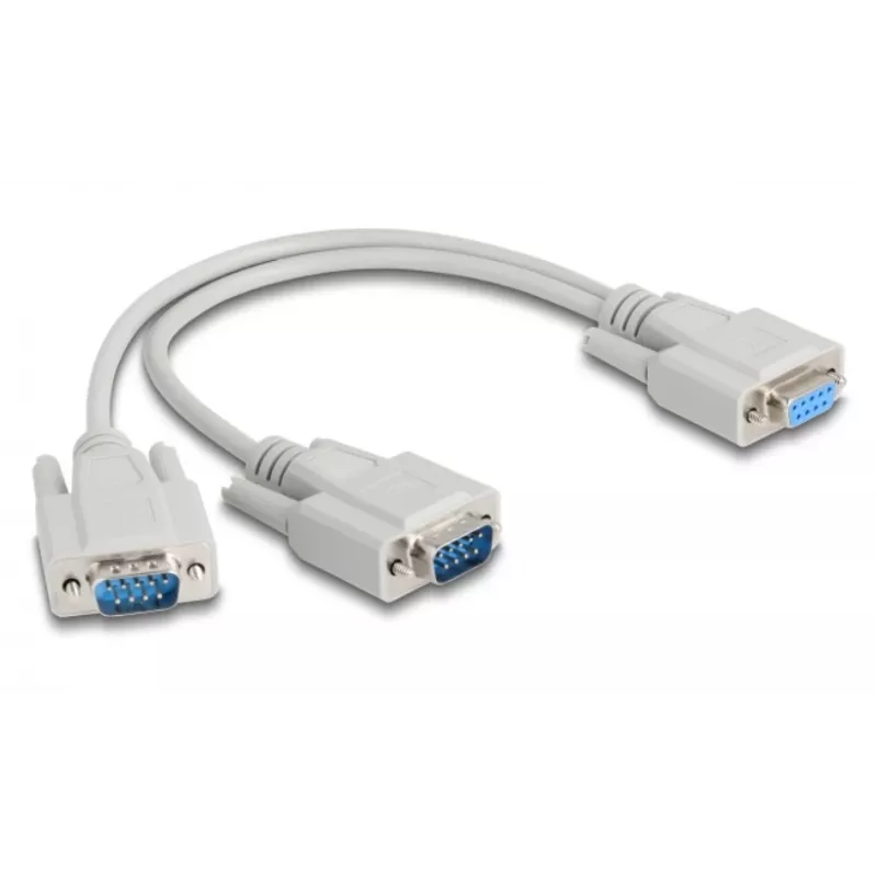 DeLOCK 67160 seriële kabel beige 0,3 m DB-9