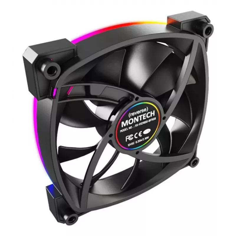Montech RX120 PWM computerbehuizing-ventilator 12 cm zwart 3 st.