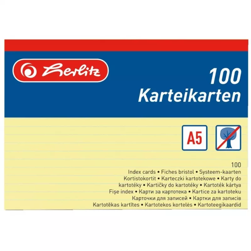 Kaartje Herlitz 1150515 geel 1 stuk