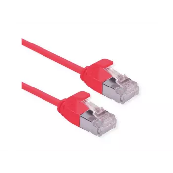 ROLINE DataCenter - patchkabel - RJ-45 (M) naar RJ-45 (M) - 5 m - U/FTP - CAT 6a - halogeenvrij, gevormd, rastongbescherming, litzegeleider - rood, Pantone 199C (21.15.3317)