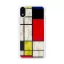 Smartphonehoesje iKins voor iPhone XR Mondrian wit – beschermende harde schaal achterkant