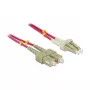 Glasvezelkabel DELOCK LC–SC 5 m, multimode 50 µm, vollduplex, violet