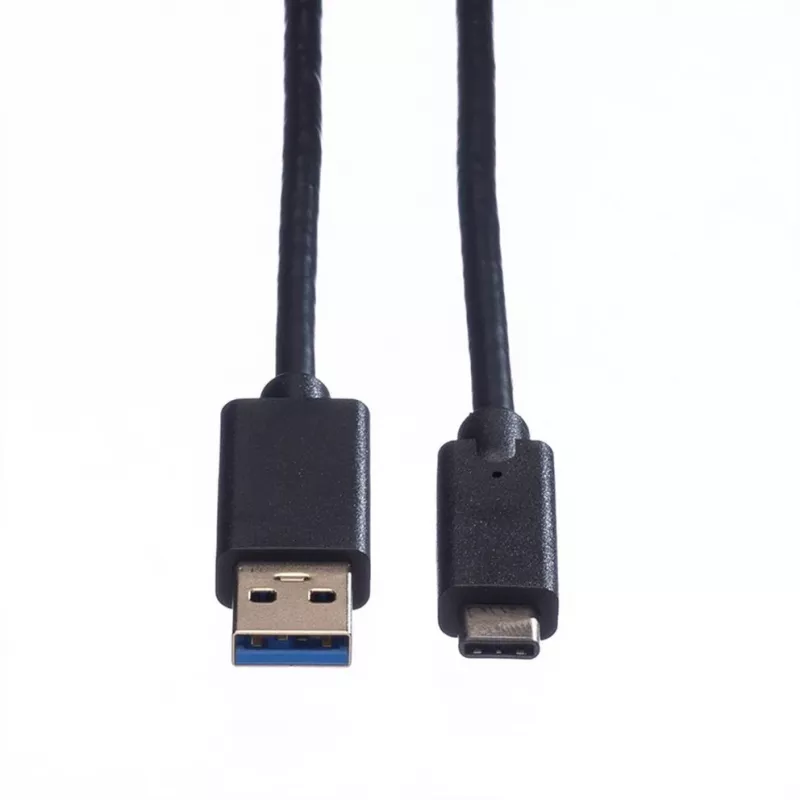 ROLINE - USB-kabel - USB Type-C (M) - 9-polig USB Type-A (M) - 50 cm (USB 3.1) - gegoten - zwart (11.02.9010)