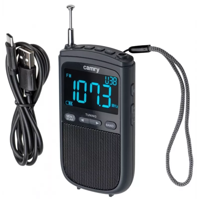 Camry | Draagbare miniradio | CR 1905 | Wekfunctie | Zwart