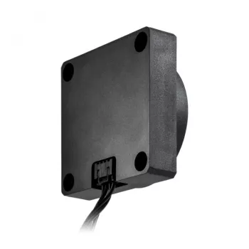 Pomp BitsPower K1M — compacte zwarte waterkoelingspomp, 8–16V, 0,7A, 8,4W, 62×62×28,1 mm