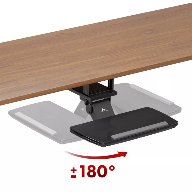 Maclean toetsenbordhouder onder tafel, verstelbaar, max. 5 kg, zwart, MC-156 B