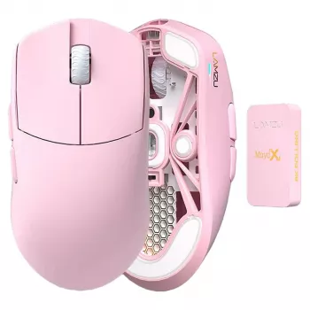 Muis Lamzu MAYA X 8K draadloze gaming-muis lichtroze USB