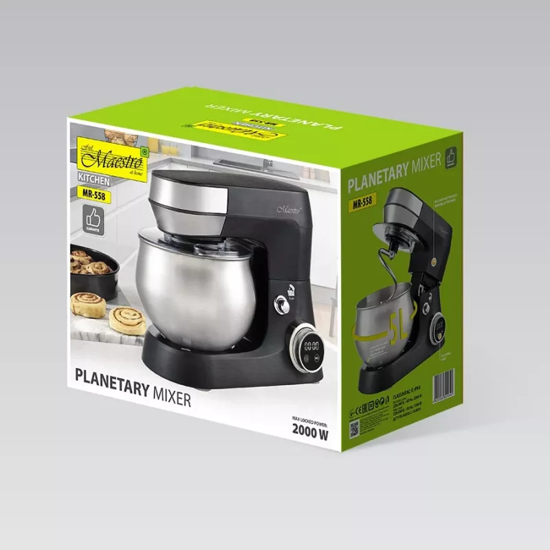 Feel-Maestro MR-558 planetaire mixer met 5 l kom, 2000 W zwart