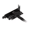 Akasa Low Profile PCI Bracket Adapter USB 3.1 Type-C - zwart - adapter - digitaal/data