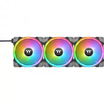 Thermaltake SWAFAN EX12 RGB pc-behuizingventilator TT Premium Edition CL-F143-PL12SW-A, 120 mm, omgekeerde bladen, 3 stuks, zwart