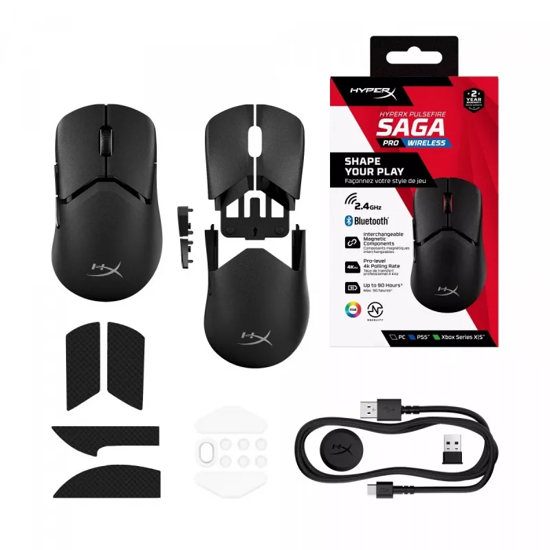 HyperX Pulsefire Saga Pro draadloze gaming-muis (zwart)