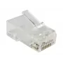RJ-45-connector Alantec WT118, RJ45-stekker recht, Cat5e, U/UTP (UTP), doorschijnend wit, verpakking van 100 stuks
