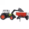 Speelgoedtractor Bruder Claas Nectis 267 F met kiepaanhanger
