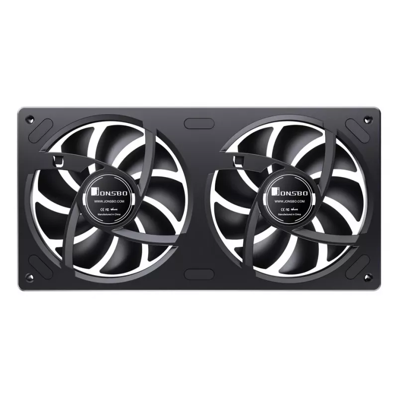 Jonsbo ZA-240 Infinity Mirror ARGB PWM-ventilator met omgekeerde bladen, 240 mm, zwart
