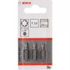 Bosch schroefbit extra hard, 3 stuks, Torx, T15, staal, T15, 25 mm