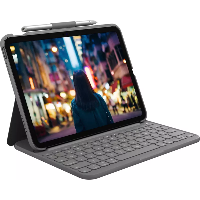 Logitech 920-011423 toetsenbord voor mobiele apparaten QWERTZ Duits Bluetooth grijs