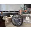 NeXtime klok 5187zw London Table, Ø16 cm, wand, zwart/wit