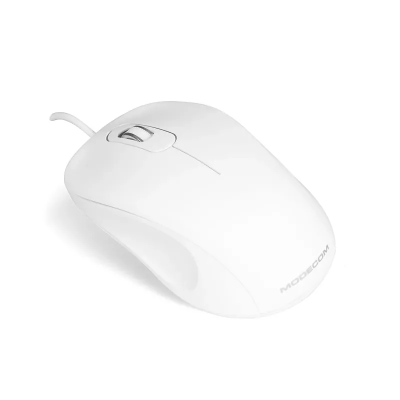 MODECOM M10 M-MC-0M10-200 muis (optisch, 1000 DPI, witte kleur) (M-MC-0M10-200)