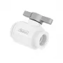 Barrow kogelkraan 10 mm G1/4 inch TLQFS-V1 w s – 10 mm, G1/4 inch aansluiting, wit-zilver