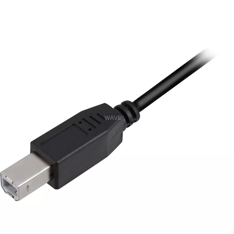 USB-kabel Sharkoon USB 2.0 1 m USB A USB B zwart
