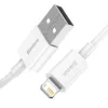 Baseus Superior Series kabel USB naar Lightning, 2,4A, 0,25m (wit)