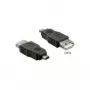 Delock 65399 Mini-USB Type B (male) naar USB Type A (female) OTG-adapter, zwart