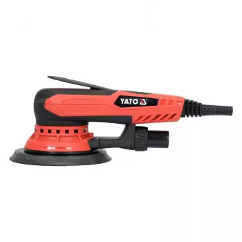 Excentrische schuurmachine YATO YT-82206 — 350 W, 150 mm schijf, 5 mm excentriciteit, 4.000–10.000 tpm, 3 m kabel