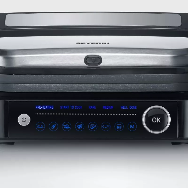 Contactgrill SEVINI Pro, KG 2395 (zilver/zwart, 1.800 watt)
